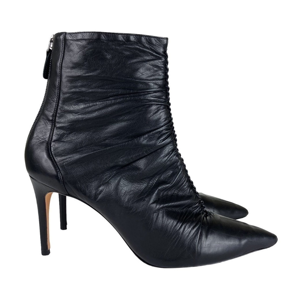 Alexandre Birman Suzana Ruched Leather Booties